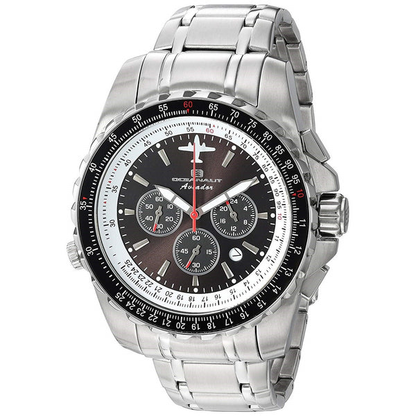 Oceanaut Men's OC0111 Aviador Pilot Chronograph Stainless Steel Watch