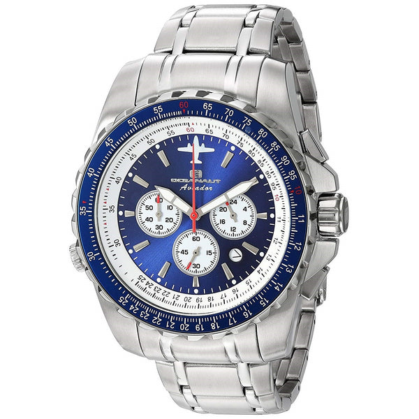 Oceanaut Men's OC0113 Aviador Pilot Chronograph Stainless Steel Watch