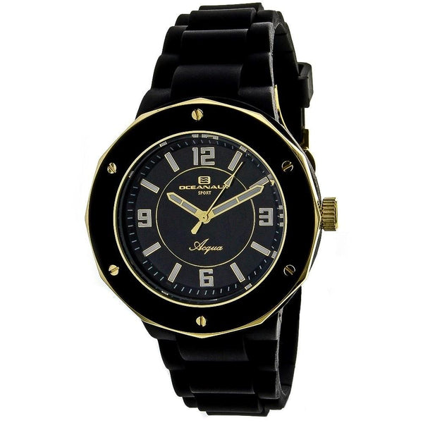 Oceanaut Women's OC0214 Acqua Black Rubber Watch