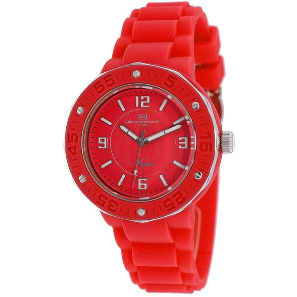 Oceanaut Women's OC0225 Acqua Red Silicone Watch