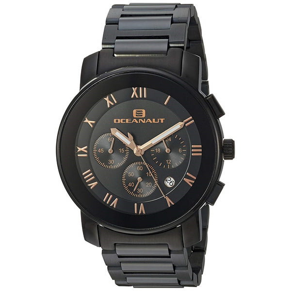 Oceanaut Men's OC0339 Riviera Chronograph Black Stainless Steel Watch