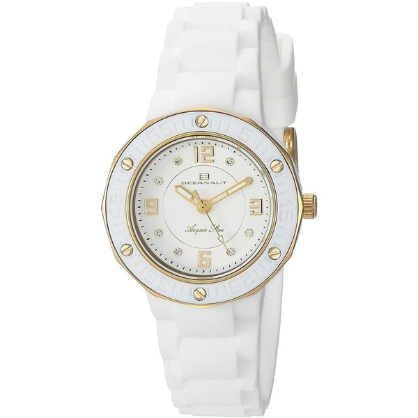 Oceanaut Women's OC0430 Acqua Star Crystal White Silicone Watch