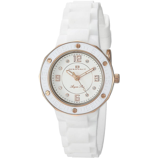 Oceanaut Women's OC0431 Acqua Star Crystal White Silicone Watch