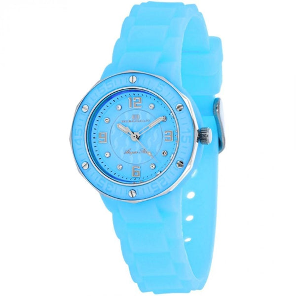 Oceanaut Women's OC0434 Acqua Star Crystal Blue Silicone Watch