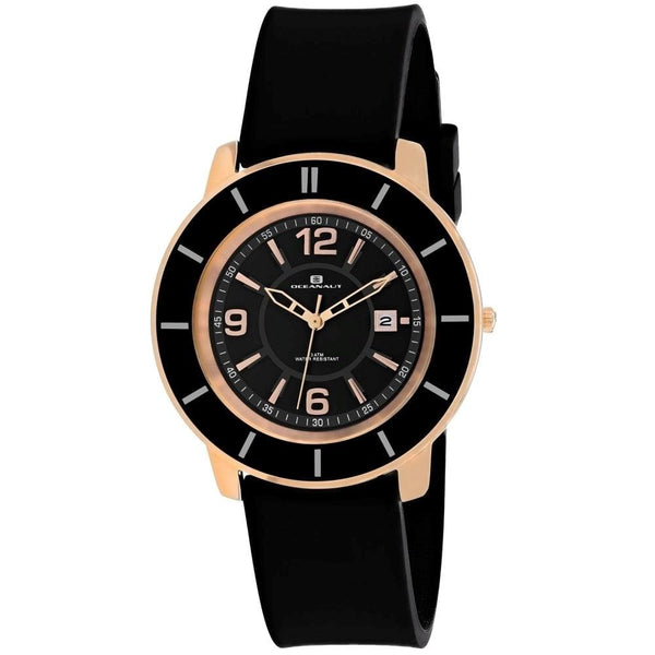 Oceanaut Women's OC0813 Satin Black Silicone Watch