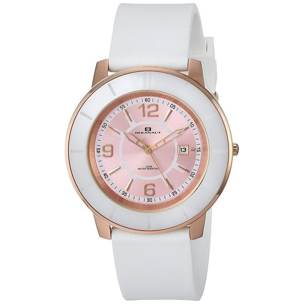 Oceanaut Women's OC0814 Satin White Silicone Watch