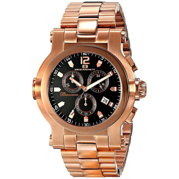 Oceanaut Men's OC0827 Baccara XL Chronograph Rose Gold Tone Stainless Steel Watch