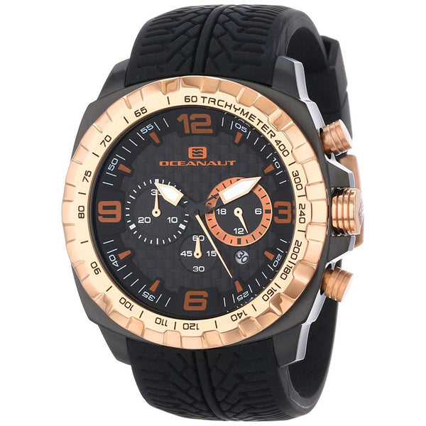 Oceanaut Men's OC1121 Racer Chronograph Black Silicone Watch