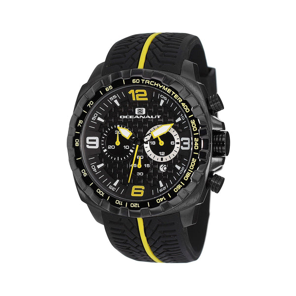 Oceanaut Men's OC1124 Racer Chronograph Black Silicone Watch