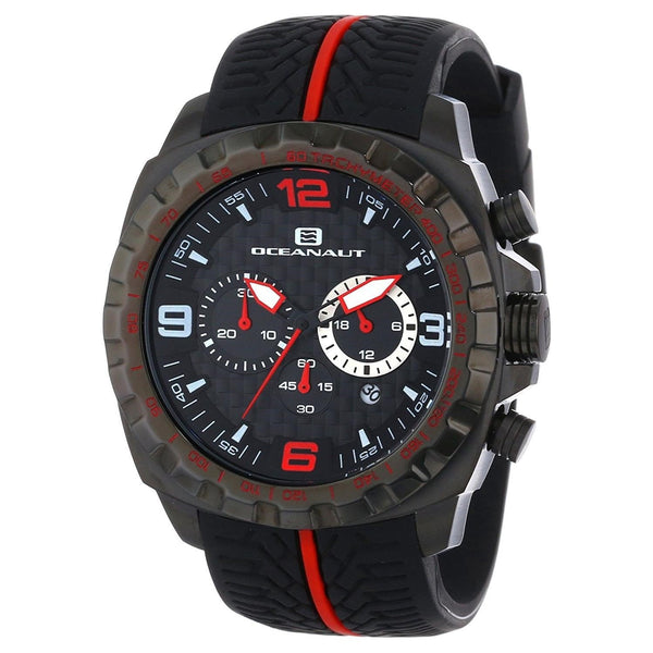 Oceanaut Men's OC1127 Racer Chronograph Black Silicone Watch