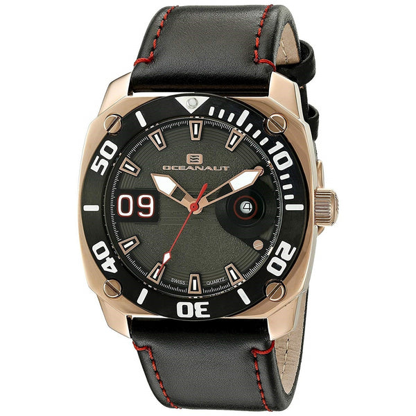 Oceanaut Men's OC1340 Barletta Black Leather Watch