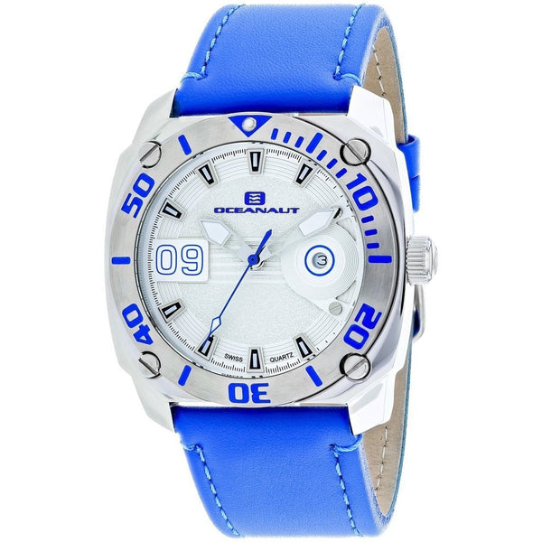 Oceanaut Men's OC1341 Barletta Blue Leather Watch