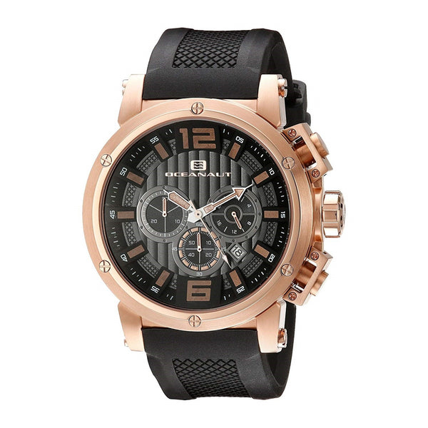 Oceanaut Men's OC2121 Spider Chronograph Black Silicone Watch