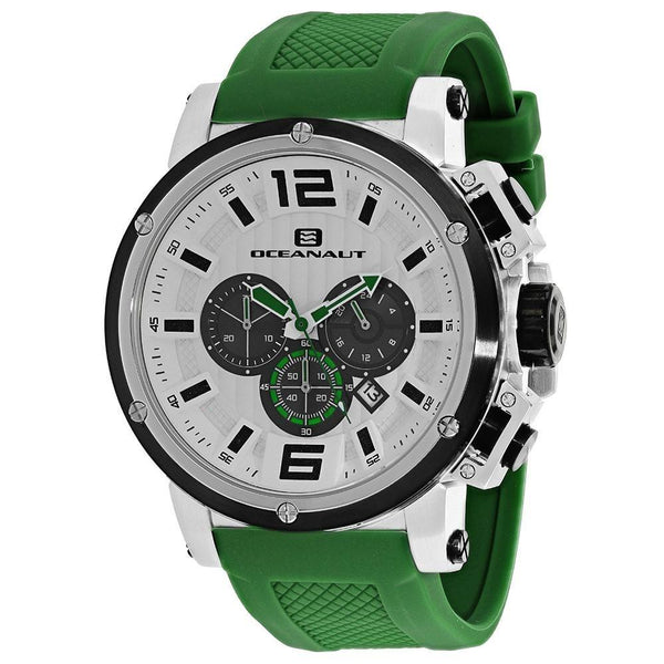 Oceanaut Men's OC2143 Spider Chronograph Green Silicone Watch