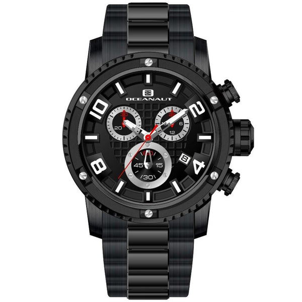 Oceanaut Men's OC3124 Impulse Chronograph Black Stainless Steel Watch