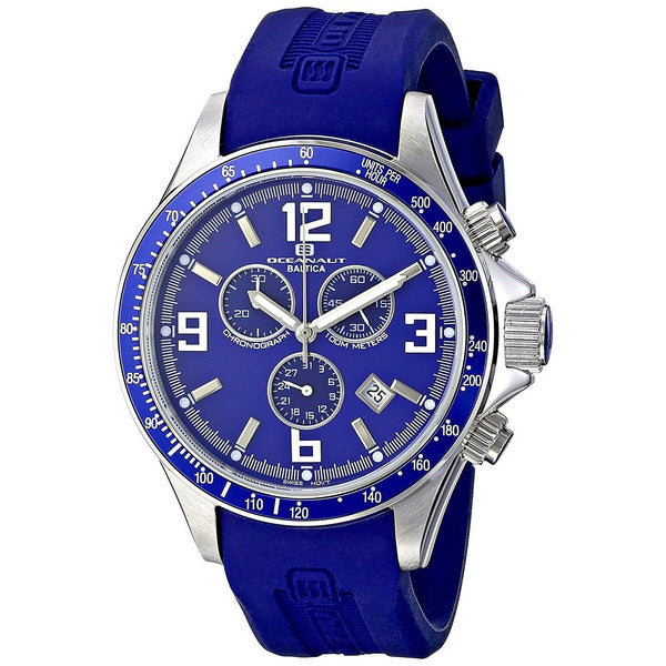 Oceanaut Men's OC3346 Baltica Chronograph Blue Rubber Watch