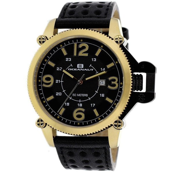 Oceanaut Men's OC4112 Scorpion Black Leather Watch