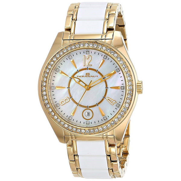 Oceanaut Women's OC5410 Pearl Diamond Two-Tone Stainless Steel with Rubber Watch