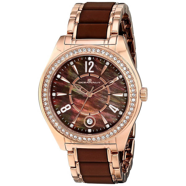 Oceanaut Women's OC5411 Pearl Diamond Two-Tone Stainless Steel with Rubber Watch