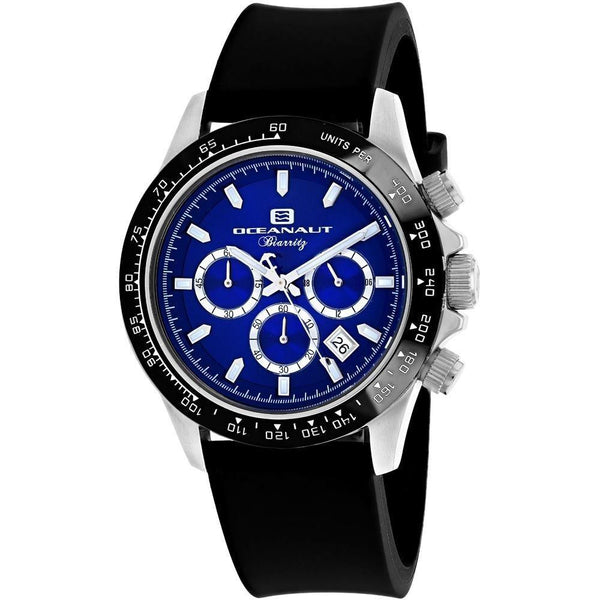 Oceanaut Men's OC6113R Biarritz Chronograph Black Silicone Watch