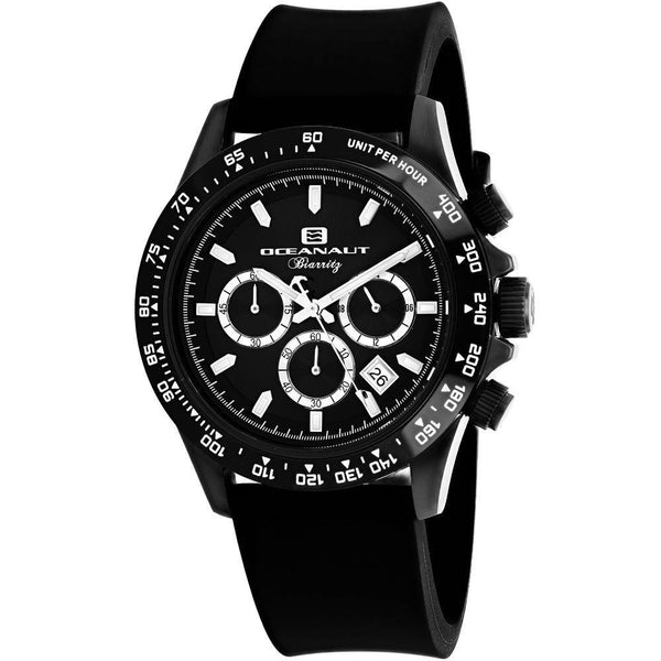 Oceanaut Men's OC6114R Biarritz Chronograph Black Rubber Watch