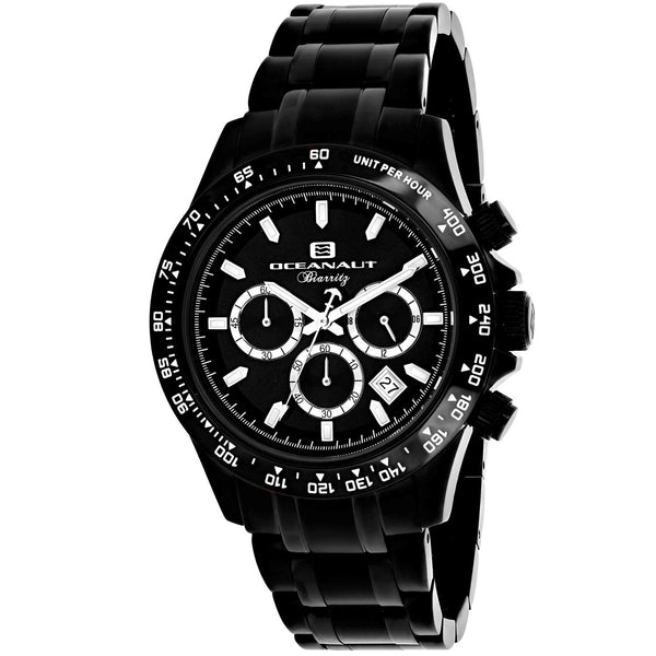 Oceanaut Men's OC6114 Biarritz Chronograph Black Stainless Steel Watch