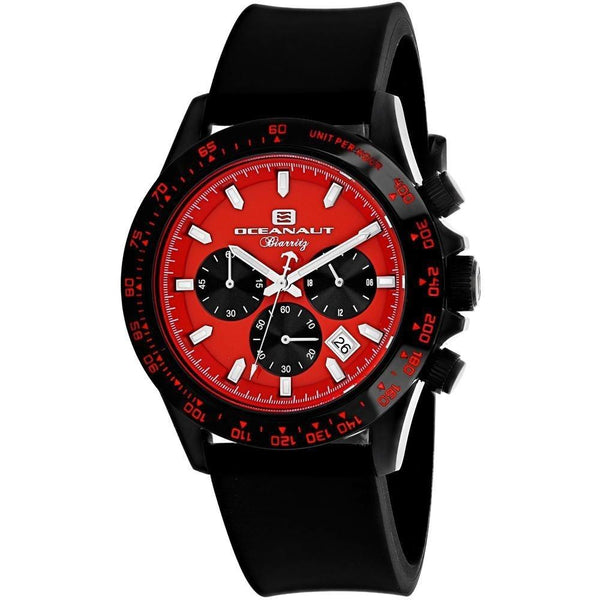 Oceanaut Men's OC6115R Biarritz Chronograph Black Rubber Watch