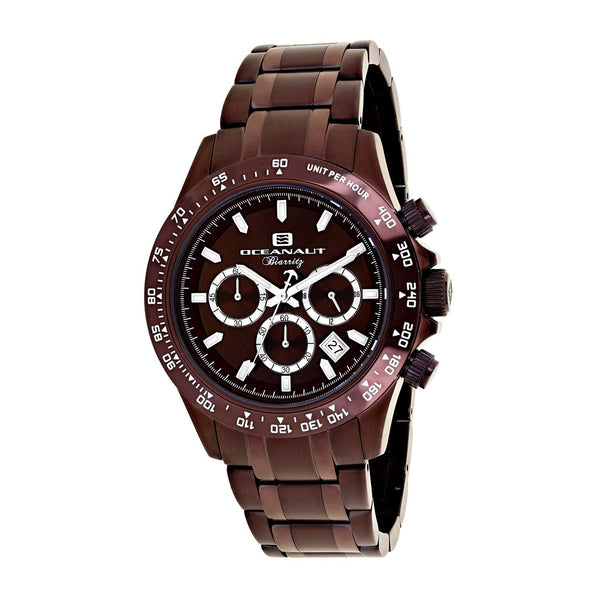 Oceanaut Men's OC6116 Biarritz Chronograph Brown Stainless Steel Watch