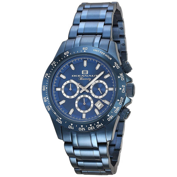 Oceanaut Men's OC6117 Biarritz Chronograph Blue Stainless Steel Watch