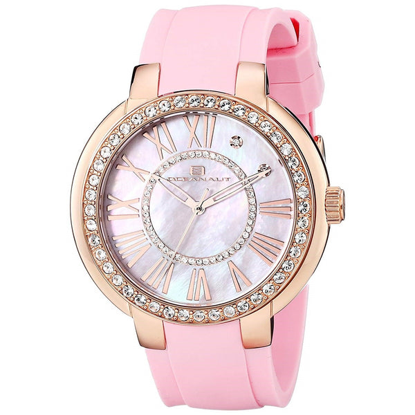 Oceanaut Women's OC6416 Allure Crystal Pink Rubber Watch