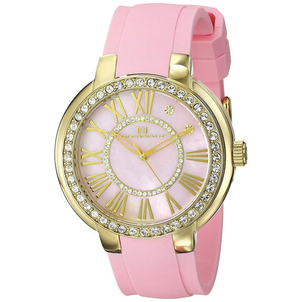 Oceanaut Women's OC6418 Allure Crystal Pink Rubber Watch