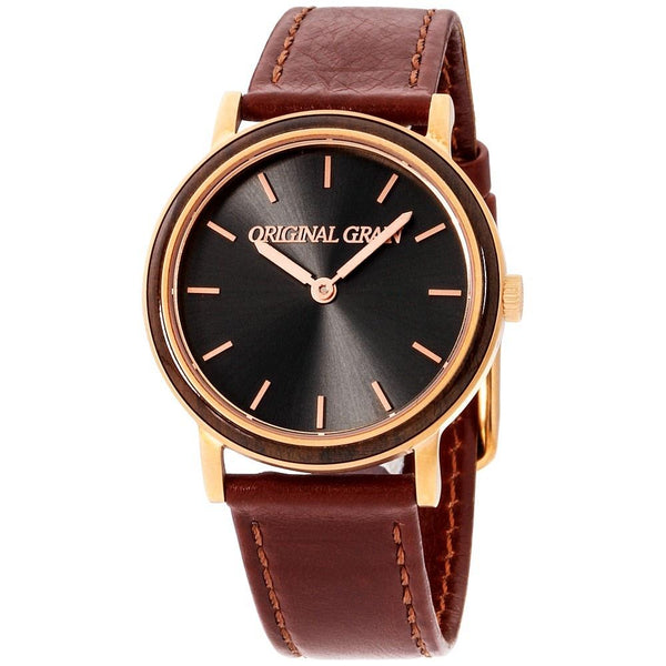 Original Grain Women's OG-3418-01-WTBG Minimalist Brown Leather Watch