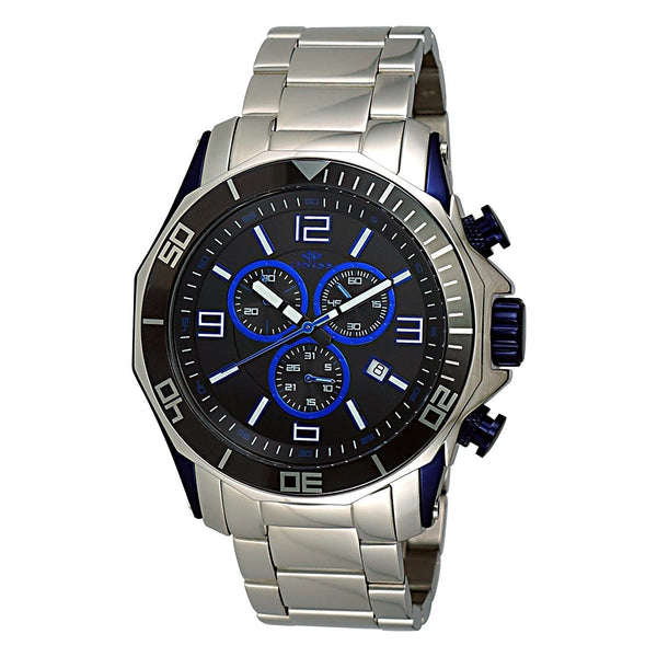 Oniss Men's ON616-MBU Paris Chronograph Stainless Steel Watch
