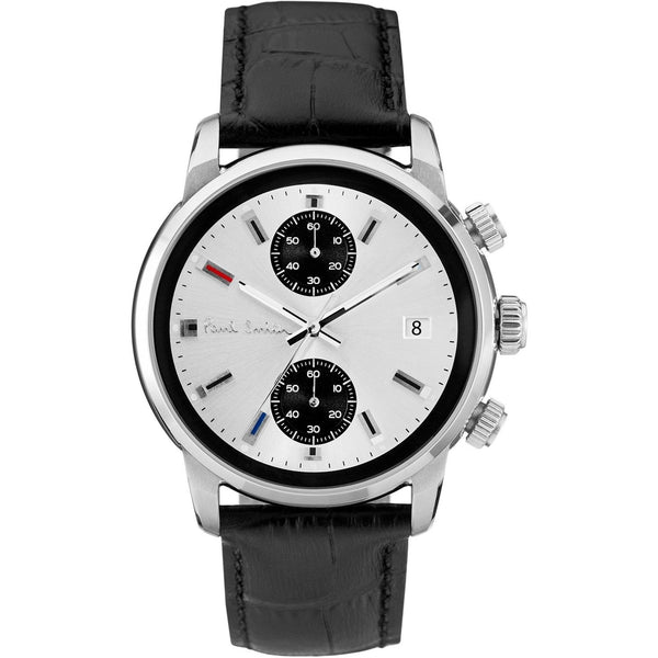 Paul Smith Men's P10032 Block Chronograph Black Leather Watch