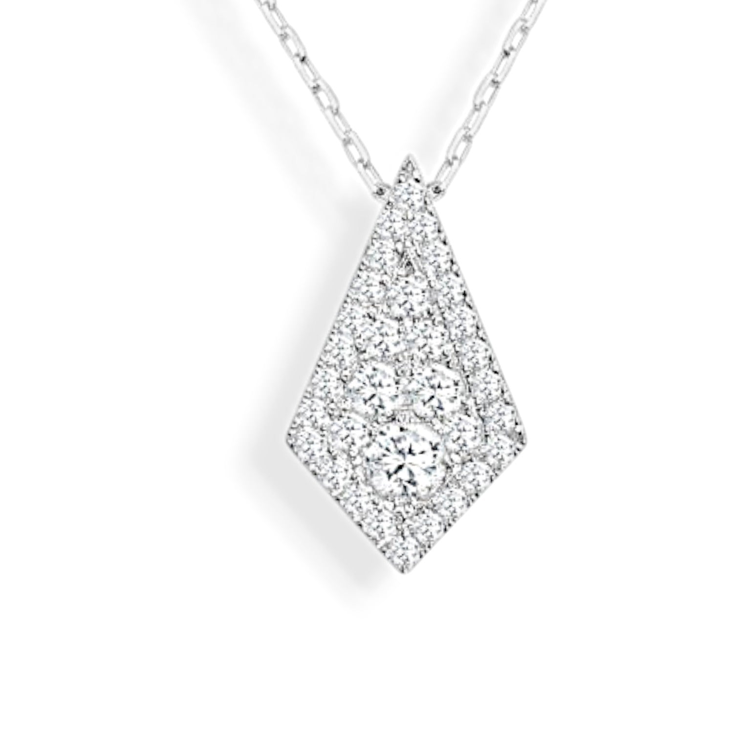 Extra Large Kite-Shaped Firenze II Pendant with Chain