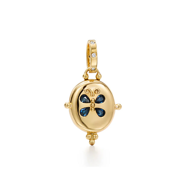 Temple St. Clair 18k Blue Sapphire Butterfly Locket - P36827-BSBFLYLO