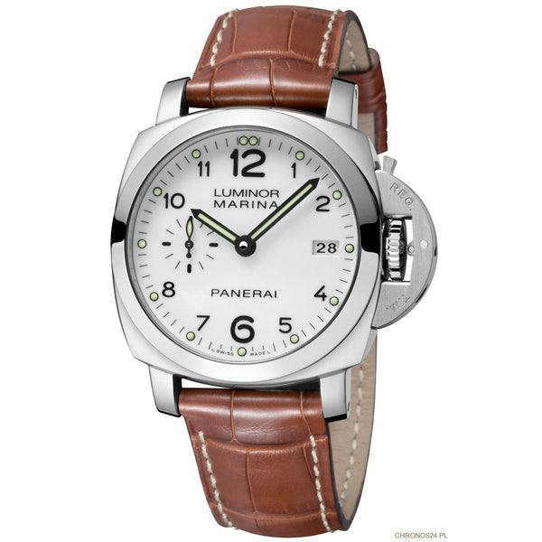 Panerai Men's PAM00523 Luminor 1950 Acciaio 3 Days Brown Leather Watch