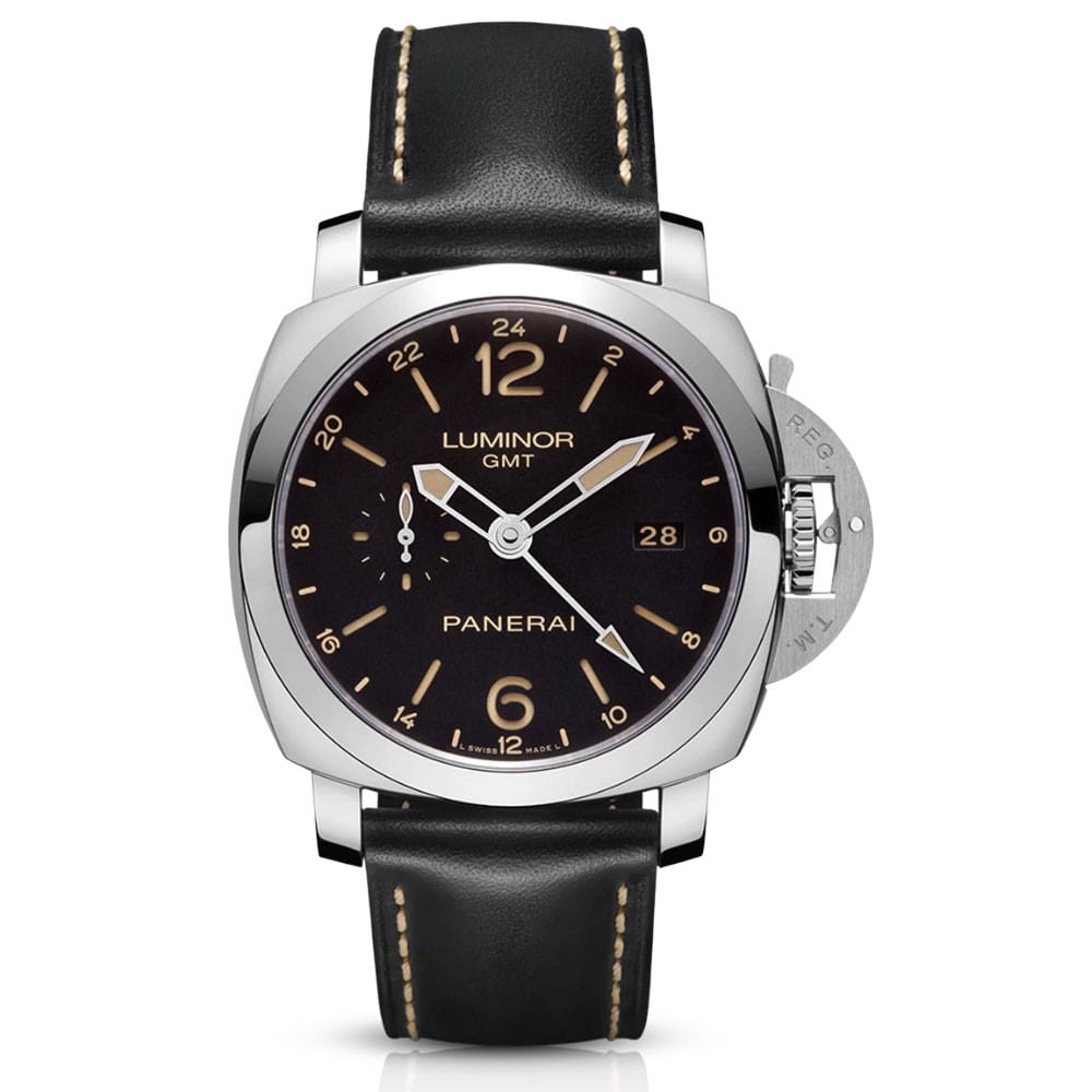 Panerai PAM00531 Luminor GMT Black Leather Watch