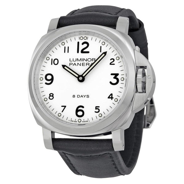 Panerai Men's PAM00561 Luminor Base Acciaio 8 Days Hand Wind Black Leather Watch