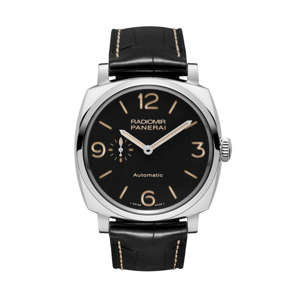 Panerai Men's PAM00572 Radiomir 1940 Acciaio 3 Days Automatic Mechanical Black Leather Watch