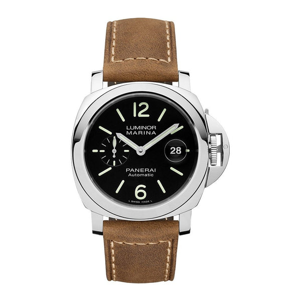 Panerai Men's PAM01104 Luminor Marina Brown Leather Watch