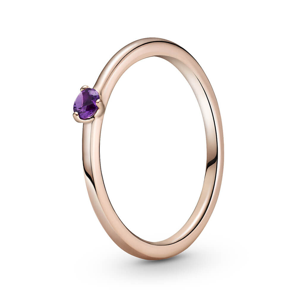 Pandora Purple Solitaire CZ Ring