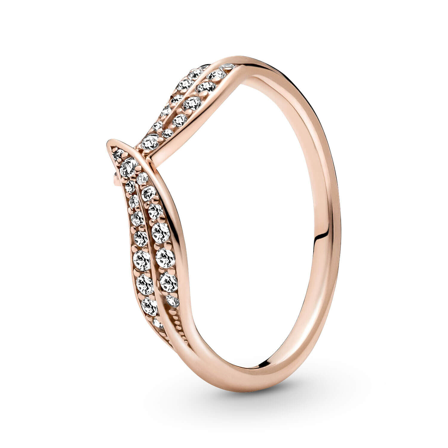 Pandora Sparkling CZ Leaves Ring