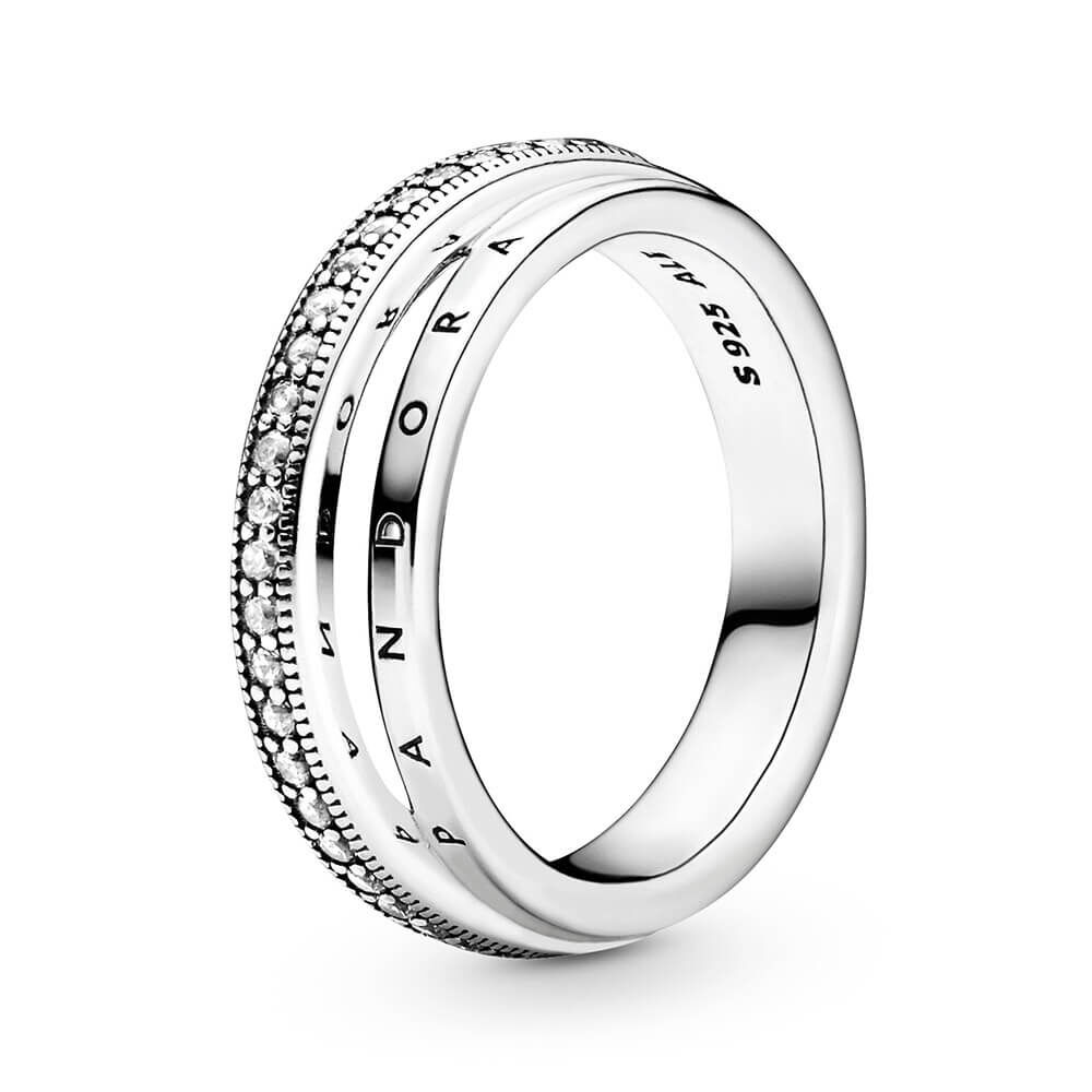 Pandora Triple Band Pavé CZ Ring