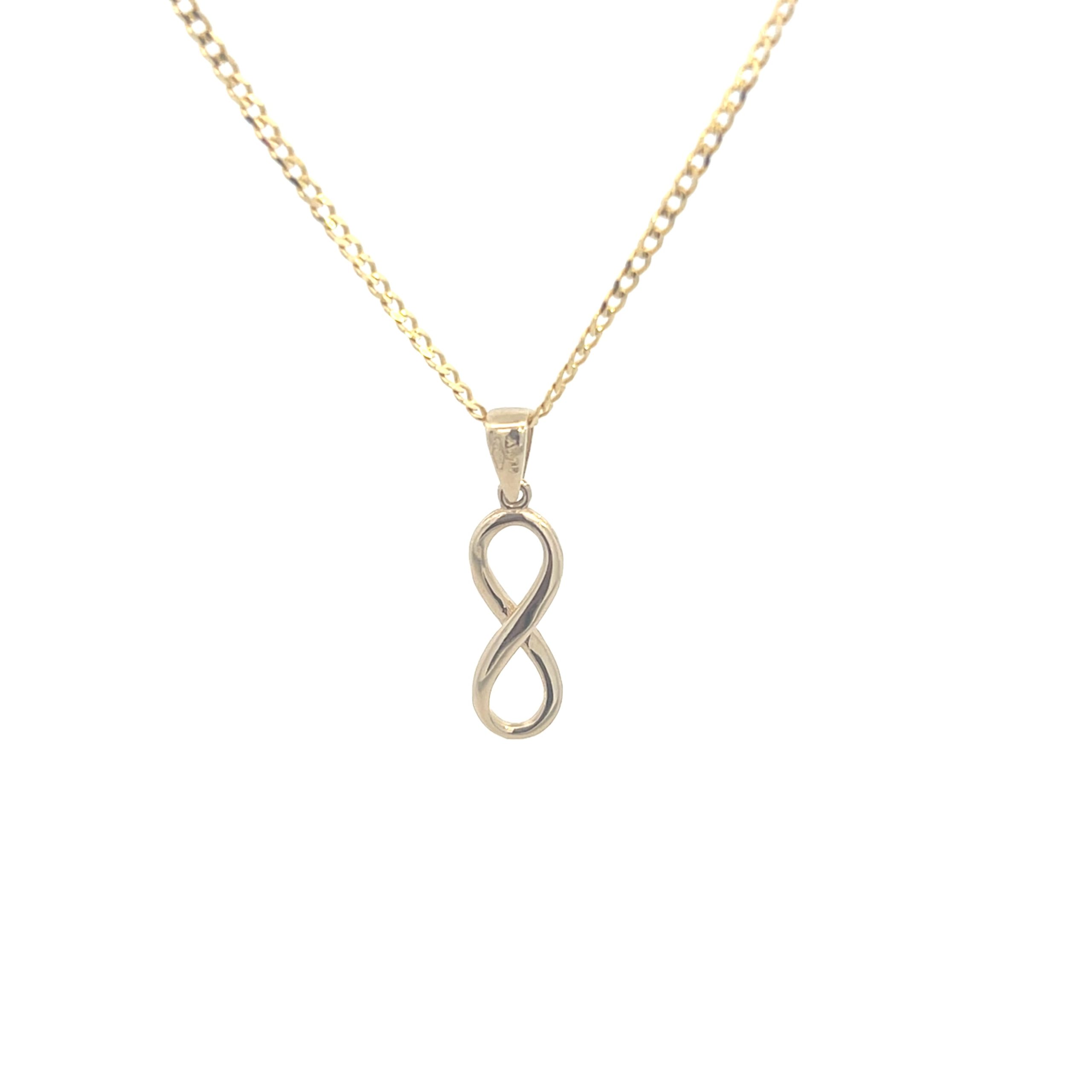 14K Gold Infinity Pendant