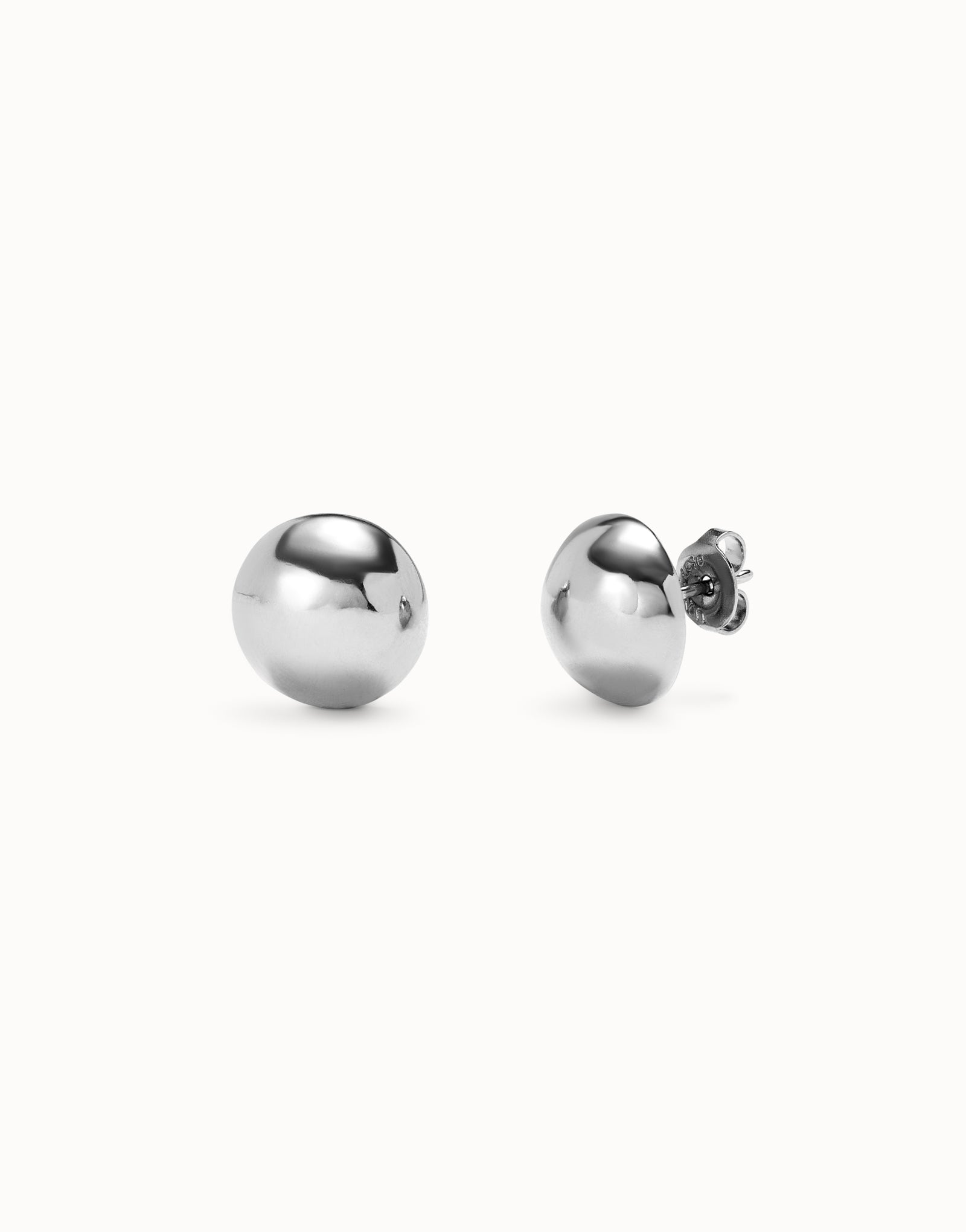 SER INTREPIDA- Sterling Silver-Plated Bead Shaped Earrings