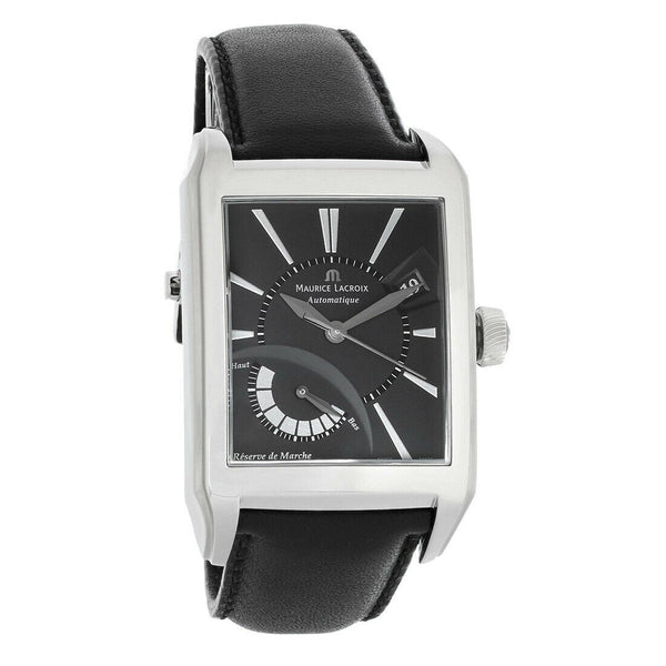 Maurice Lacroix Men's PT6157-SS001-330 Pontos  Black Leather Watch