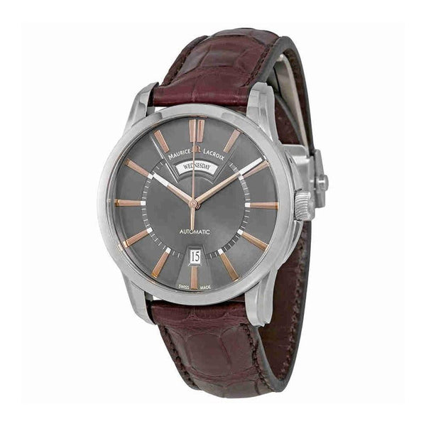 Maurice Lacroix Men's PT6158-SS001-03E Pontos Brown Leather Watch