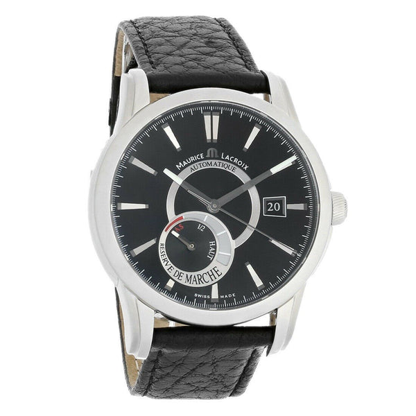 Maurice Lacroix Men's PT6168-SS001-331 Pontos  Black Leather Watch