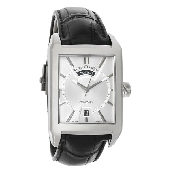 Maurice Lacroix Men's PT6227-SS001-13E Pontos  Black Leather Watch